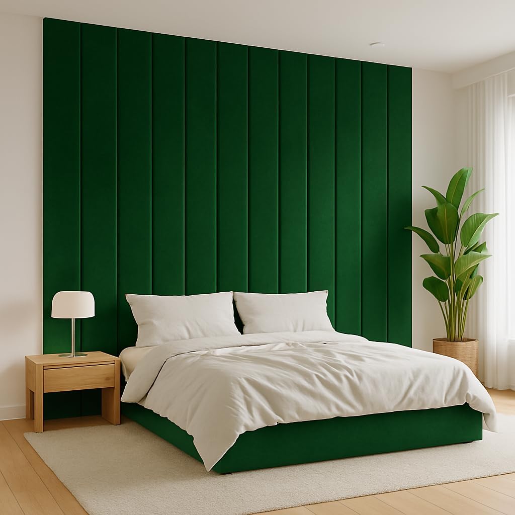 Wall Mounted Upholstered Headboard Vertical Panels, Made to Order (Specialty Size)