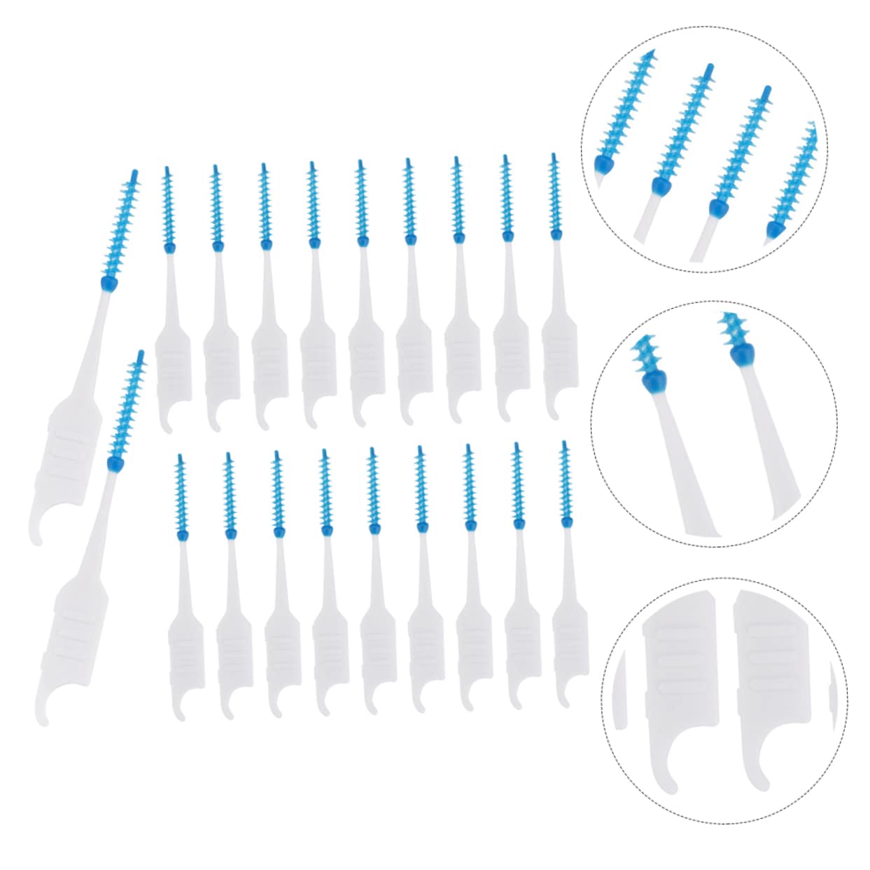 Didiseaon 800 Piezas cepillo interdental herramienta de masaje herramienta de limpieza de limpieza bucal halitosis palillo de hilo limpiadores de huecos de