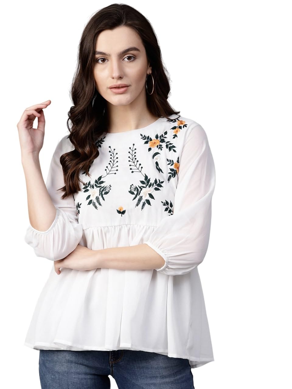 pannkh Women's Solid Regular Fit Top-picture-31