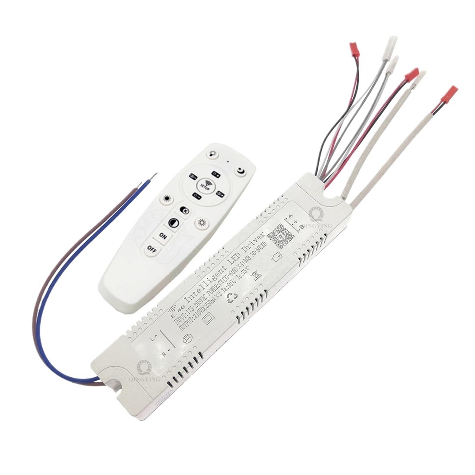 Driver LED 2.4G a tre colori + funzione RGB 37-60Wx2 37-60Wx4 37-60Wx6 Trasformatore di illuminazione con dimmer a doppio nastro(37-60Wx4-RGB)
