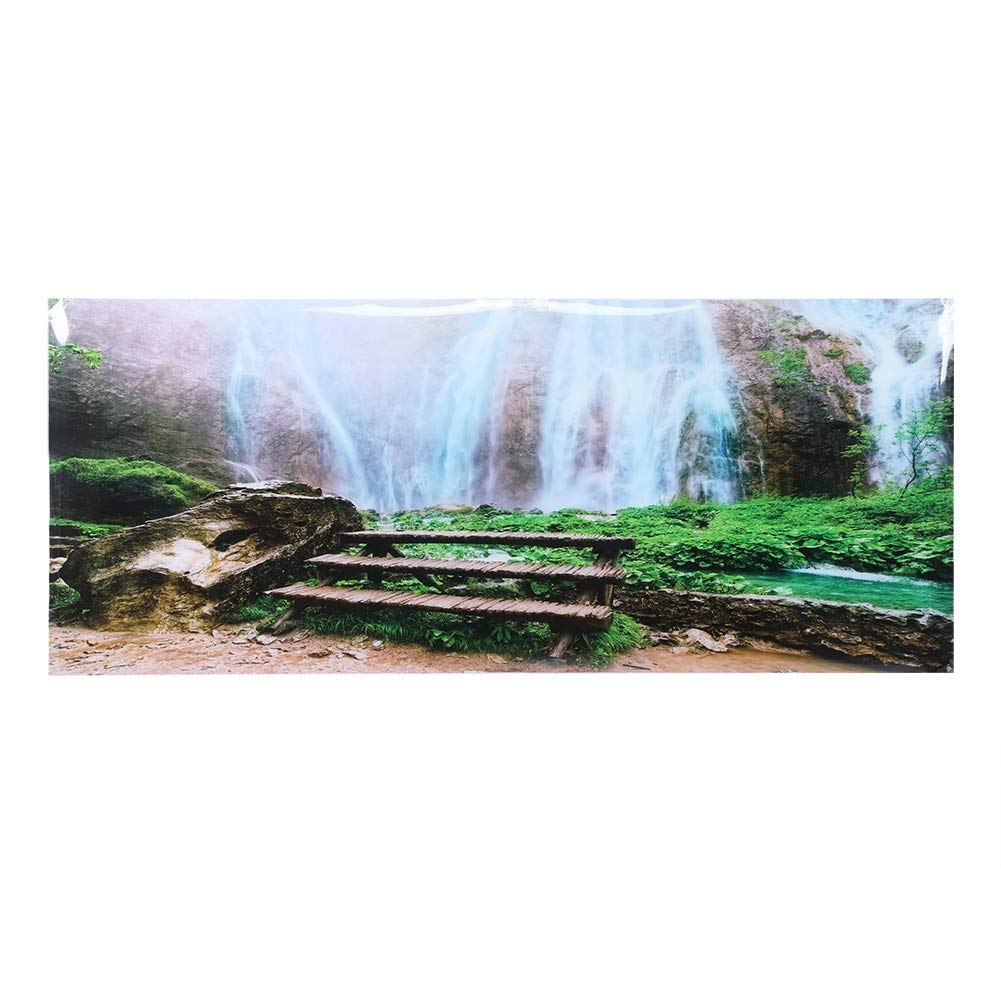Pssopp Default Fish Tank Background Poster,Fish Tank Background Aquarium Decorative Painting Aquarium Pvc Sticker Landscape Image Fish Tank Background Poster Backdrop Decoration Paper (61 * 41Cm)
