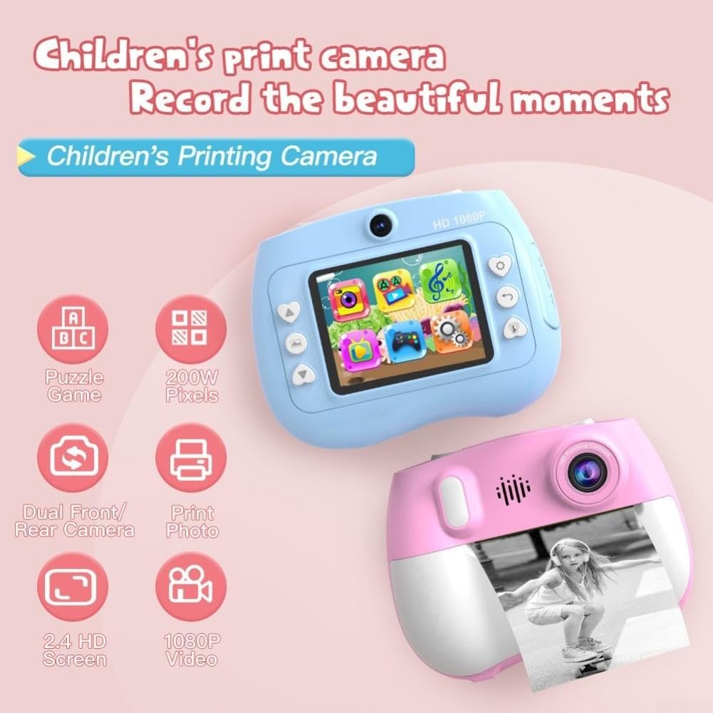 Fotocamera per bambini a doppia lente con schermo da 2,4 pollici (verde)