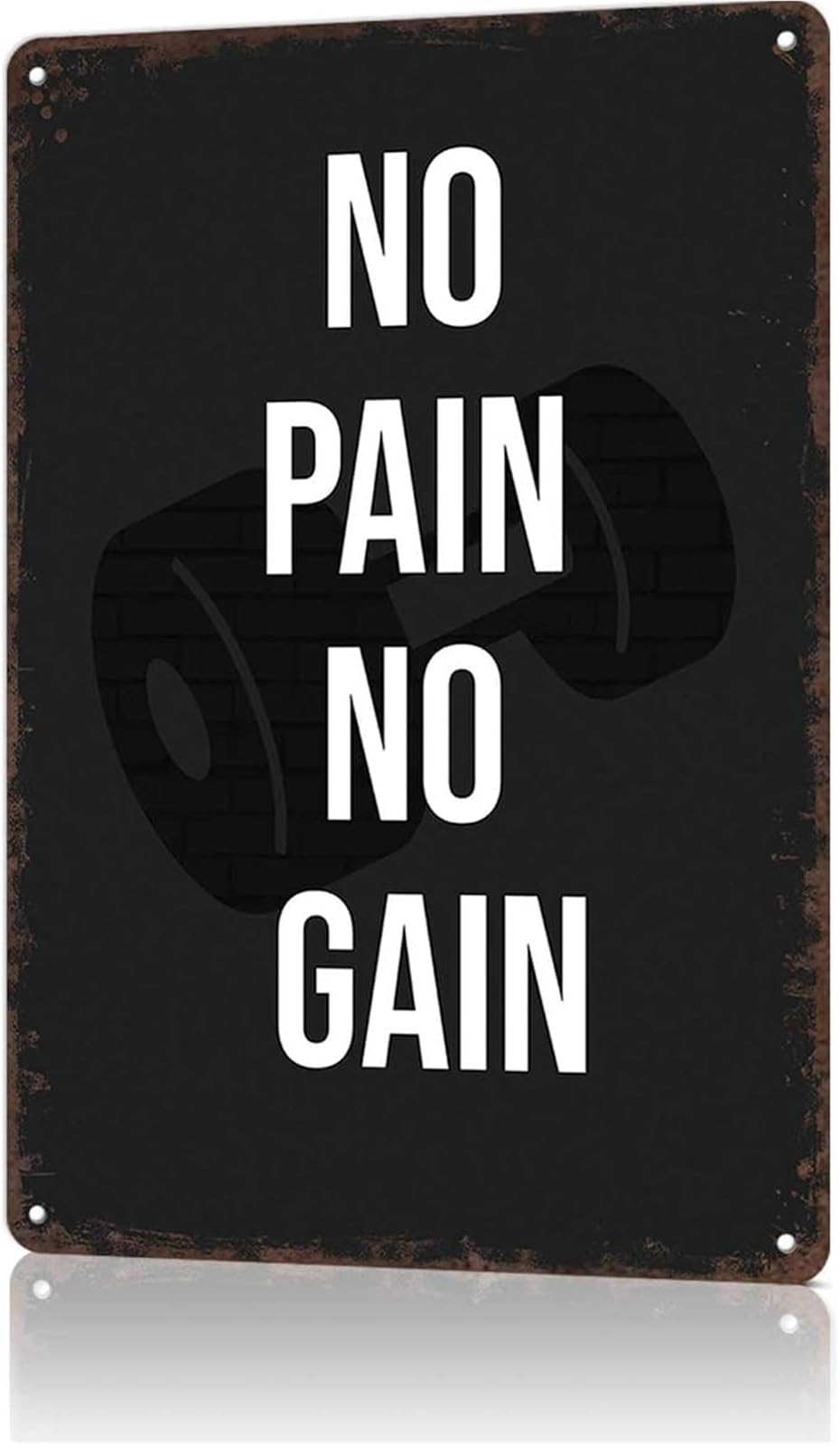 UYCUODLUY Funny No Pain No Gain Retro Metal Sign Vintage Wall Decor for Home Gym Garage Studio 8 X 12 in