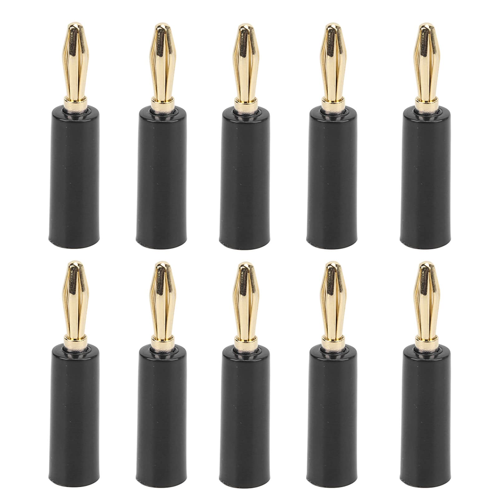 AFFIDABILI SPINE BANANA per Cavi Altoparlanti 4mm Connettori Placcati Oro 10/20p EUR 13,65
