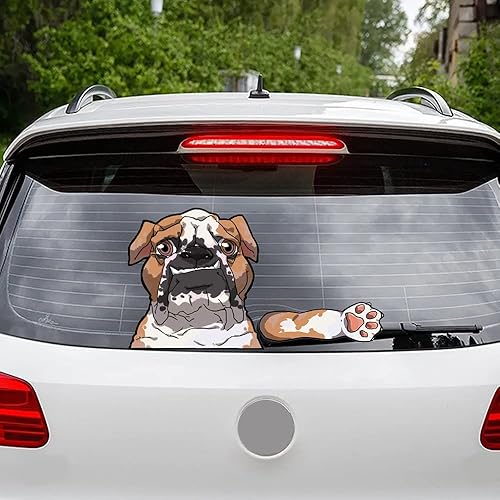 Miniatura 52 de Chihuahua - Calcomanía para limpiaparabrisas trasero, lavable, extraíble, de PVC, divertida cola de cachorro, calcomanía decorativa