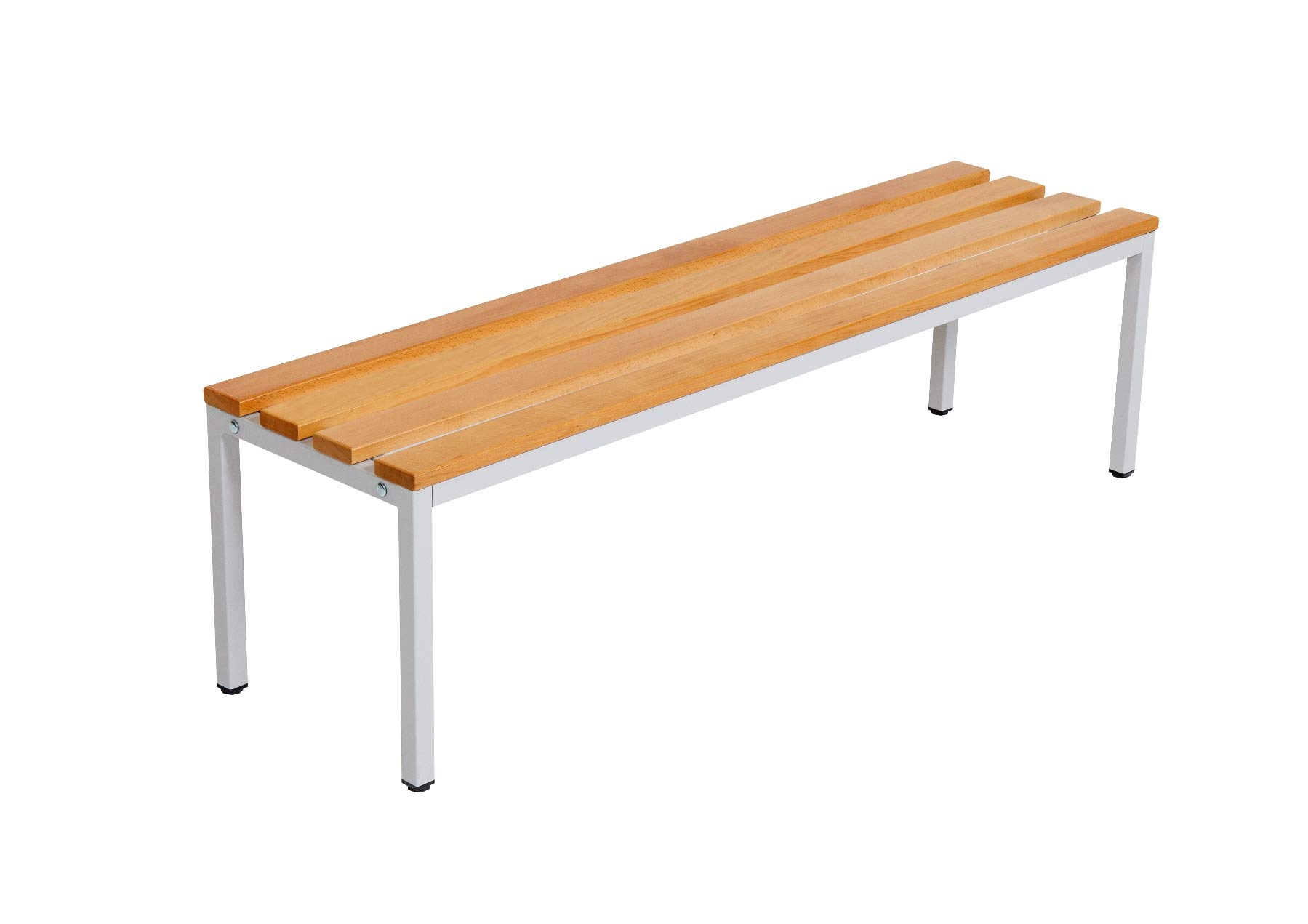 furni24 Panca per spogliatoi, 150 x 42 x 40 cm, per spogliatoi, spogliatoi, panca sportiva, panca con vero legno per palestra