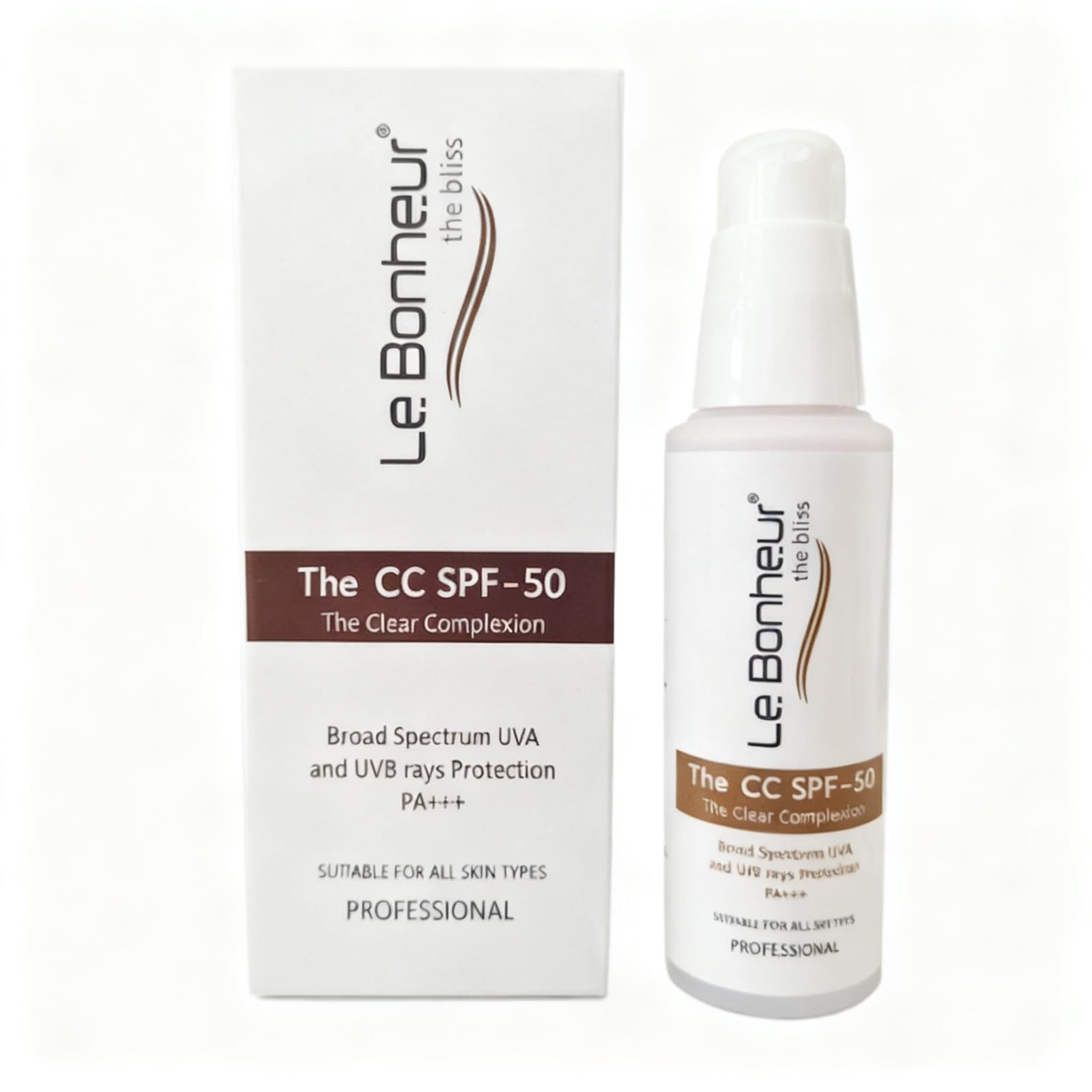Le Bonheur.. CC Cream SPF 50 PA+++ for Brightening | Moisturizing | Broad Spectrum UVA and UVB rays Protection | Antioxidants | For Both Men and Women | All Skin Type | 50ml-image-40