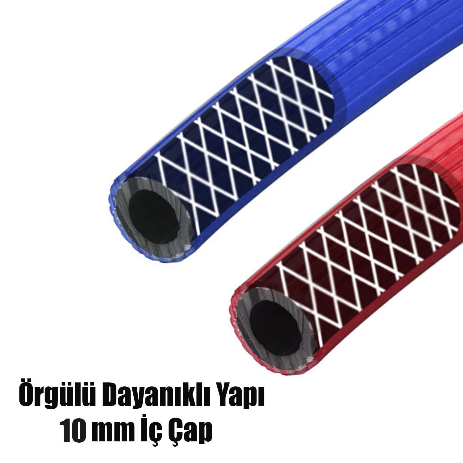 Badem10 25 METRE Çelik Kompresör Hava Hortumu 10 mm Termo Hortum