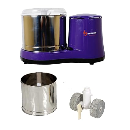 BHISHMA Beyond the quality Table Top Wet Grinders With Chutney Drum, 2L ( Purple )