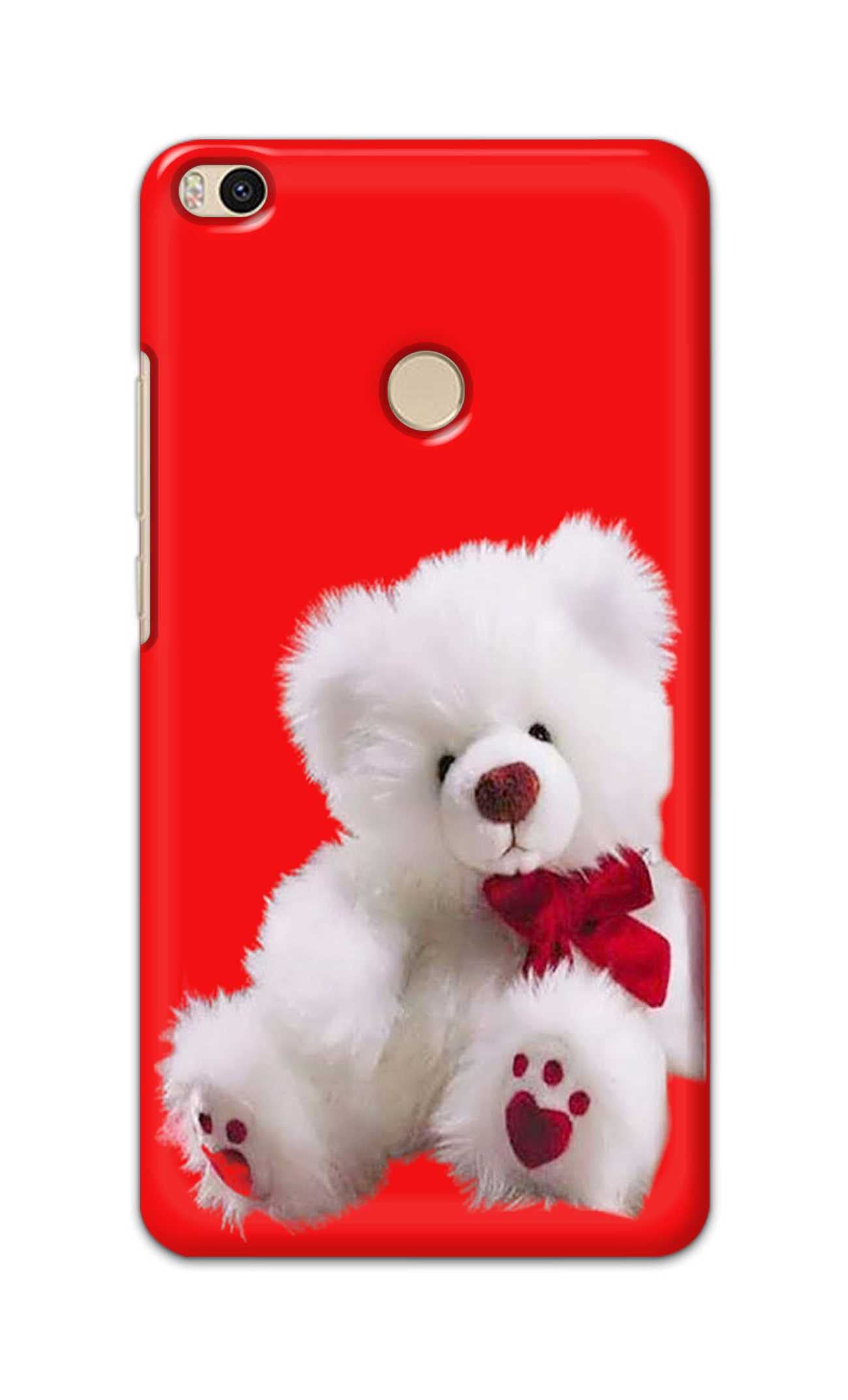 PRINTFIDAA Teddy Bear Cute Lovers Romantic Day Printed Designer Hard Back Case Cover for Mi Max 2 (6.44") -(XQ) MVN1001
