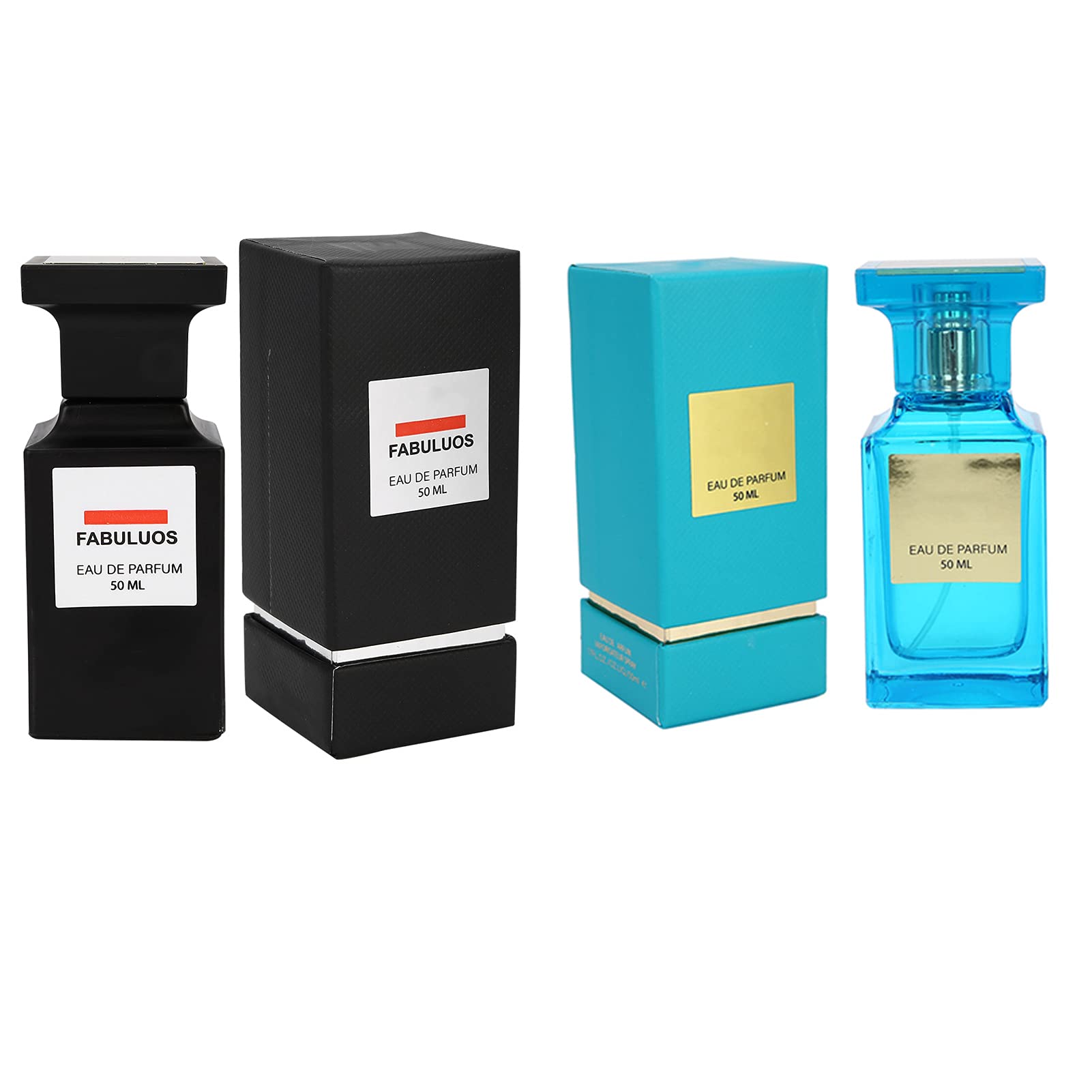 Aftershave Men,Men Perfume, Natural Lemon, Jasmine and Tuberose Fragrance Spray Perfume Gentleman Men Perfume Long-lasting Fragrance Gift for Father's Day (black&blue)
