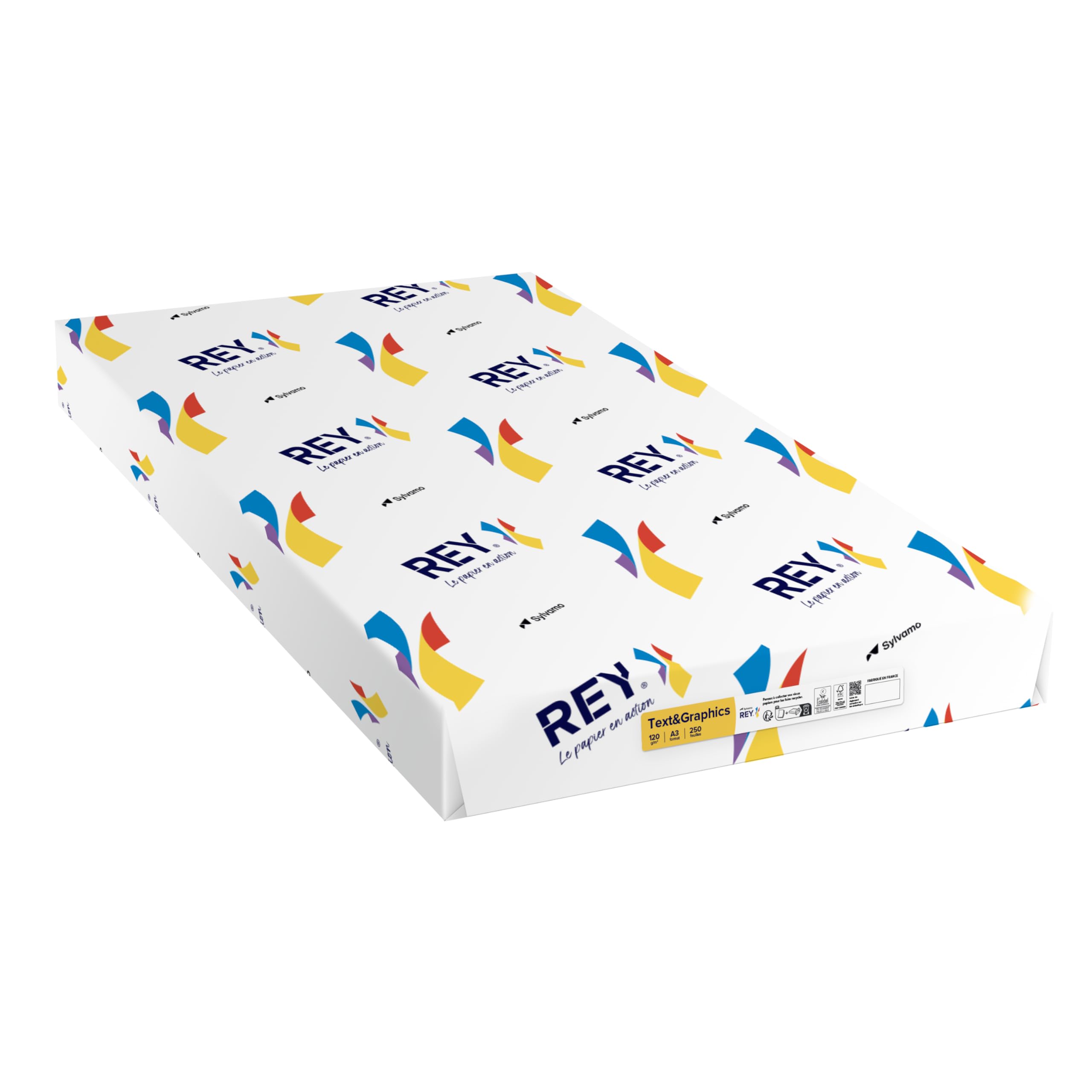 Rey Carta Riprografica Bianca Alta 120g A3 FSC Risma 250 Fogli