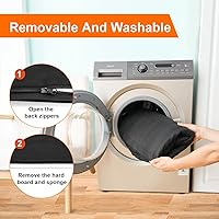 Vista 8 de Vailge Funda de asiento de automóvil para perros, extensor de asiento trasero grande para perros, impermeable, no inflable, parte inferior dura