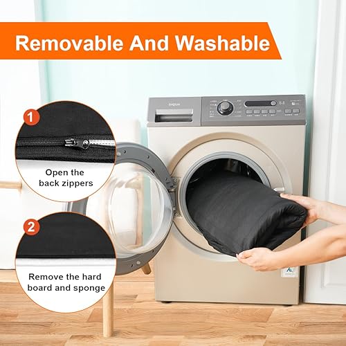 Miniatura 8 de Vailge Funda de asiento de automóvil para perros, extensor de asiento trasero grande para perros, impermeable, no inflable, parte inferior dura,