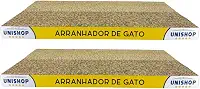 Kit 2 Arranhadores de Gato em Papelão Ondulado Anti Estresse Aparência de Madeira