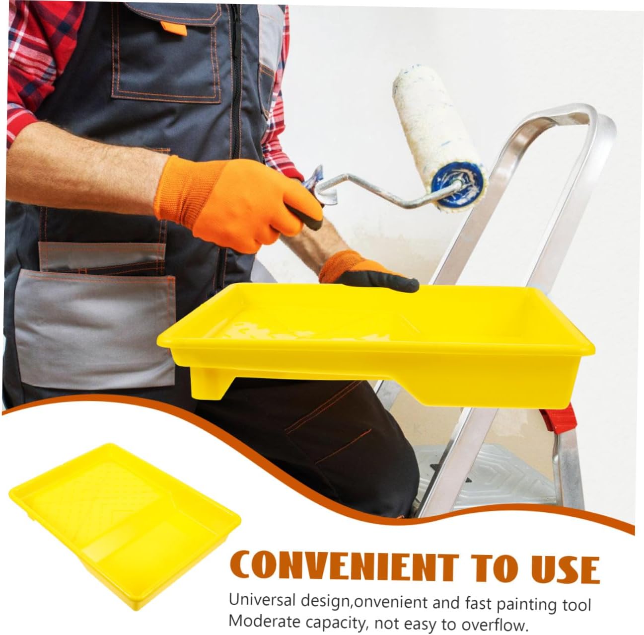 Artibetter Paint Roller Tray Thick Plastic Mixing Tray for Paint Deep Prevent Spills for DIY and Professional Use Versatile Paint Storage Container for Easy