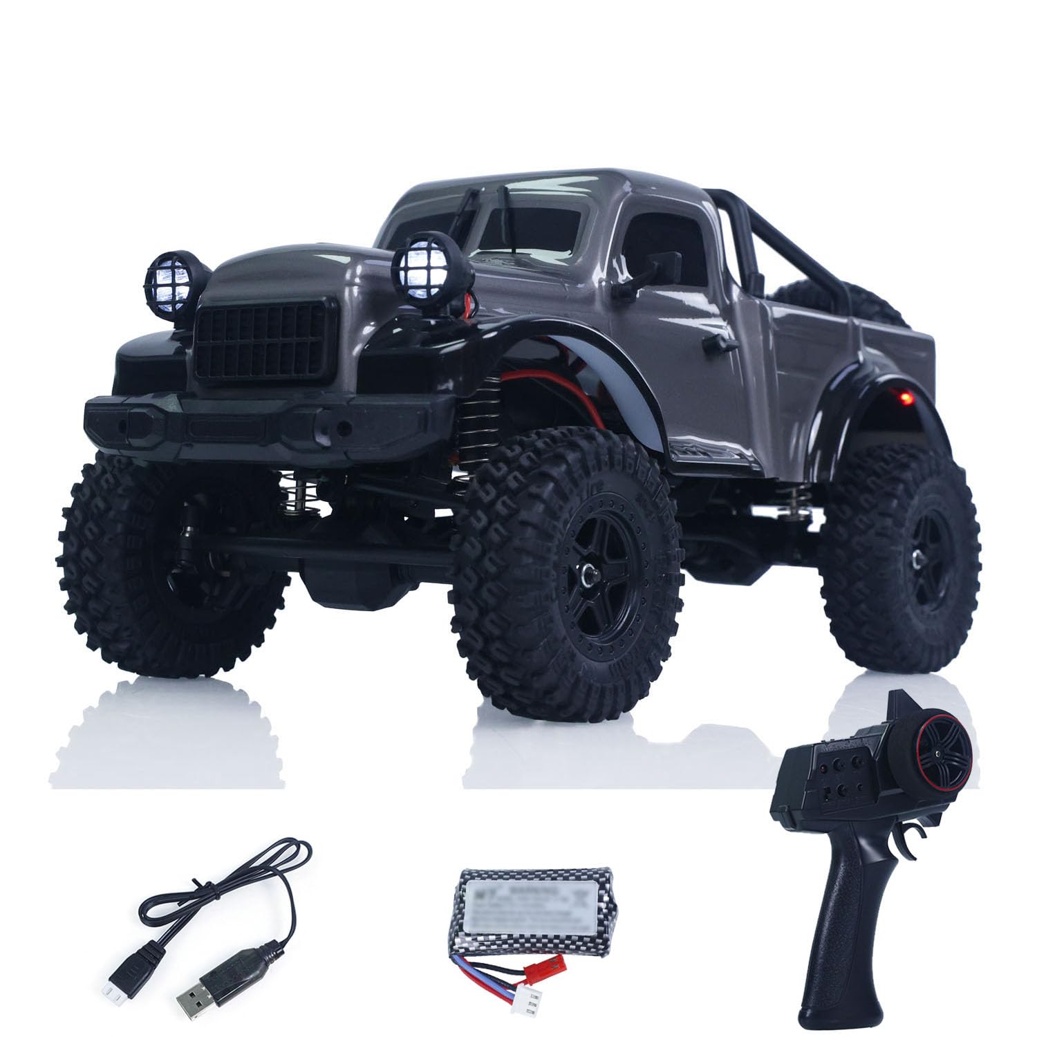 TOUCAN RC HOBBY 2,4G Funkgesteuerter Pickup Truck 1:18 4WD RC Geländewagen C8813 Simulation Rock Crawler Auto RTR Bürstenmotor ESC Batterie Outdoor