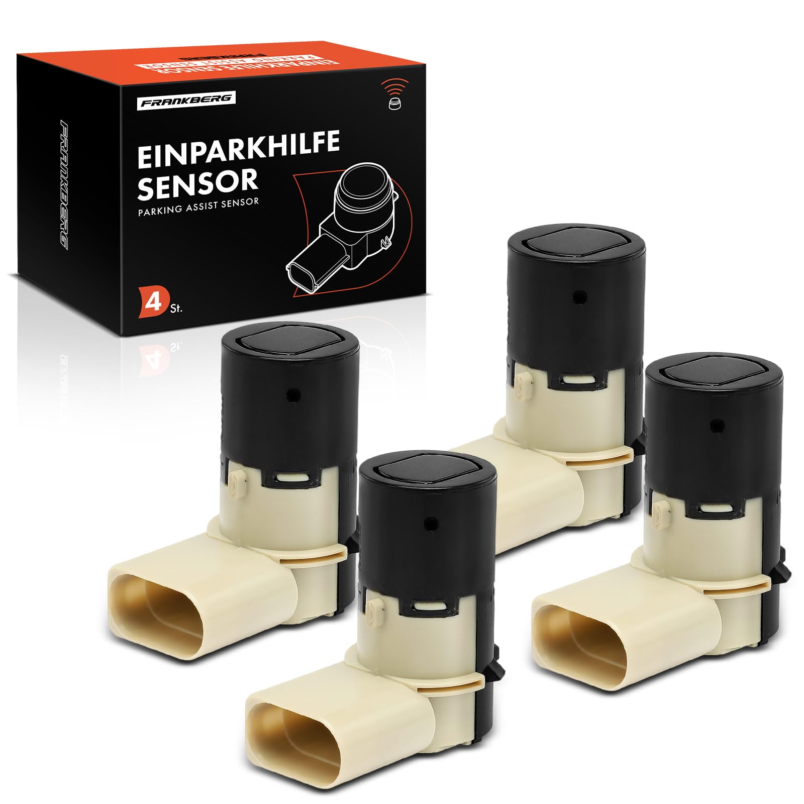 Frankberg 4 capteurs de stationnement avantarrière 7M3919275A | Compatible avec: P.a.s.s.a.t Variant 3B5, A.l.h.a.m.b.r.a 7V8 7V9, P.a.s.s.a.t Variant 3B6, S.h.a.r.a.n 7M6 7M8 7M9