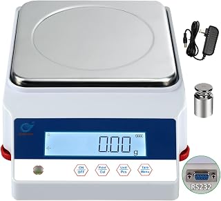 RUISHAN 5000g x 0.01g Precision Lab Scale Analytical Balance for Jewelry, Gold, Kitchen, Industrial Use