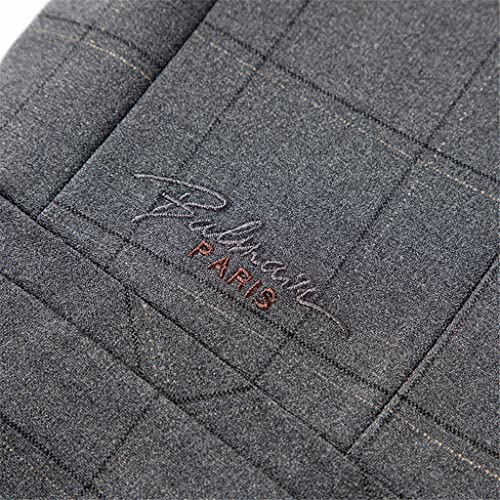 Men's Suit (Suit + Pants) Italian Gentleman Plaid Casual Slim Dress Wedding Formal Occasions 2-Piece Set3