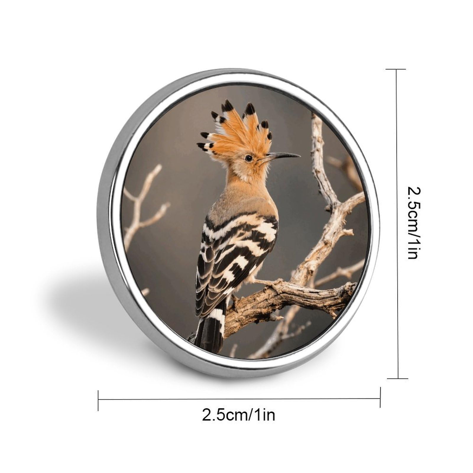 Pines de solapa de abubilla personalizados de 1 pulgada para trajes, broches divertidos para hombres y mujeres, insignias vintage para bolsos, chaquetas, mochilas, sombreros, botones, colección de in