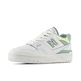 550 Women&apos;s Sneakers&comma; White&sol;Salt Marsh&sol;Limelight&comma; Size 8
