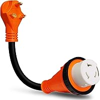 Vista 14 de True Mods Cable Adaptador de Potencia para RV de 30A a 15A 125V [NEMA L5-30R 3 Pin Hembra a 5-15P 3 Puntas Macho] [Bloqueo de Giro] [ETL]