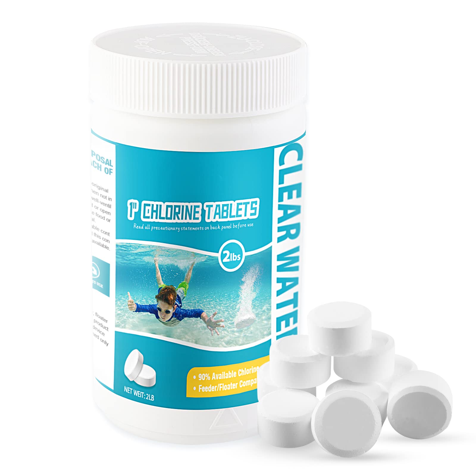 Buy [1 INCH 2 LB] Pool Chlorine s 1 Inch Chlorinating s for Pools Long