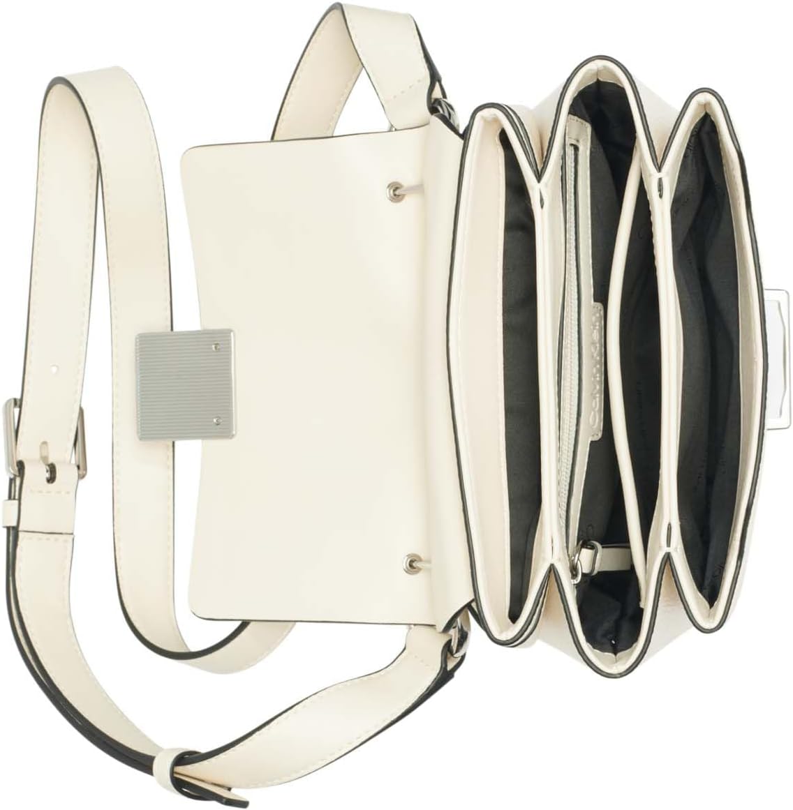 Calvin Klein Women's Clove Triple Compartment Flap Crossbody