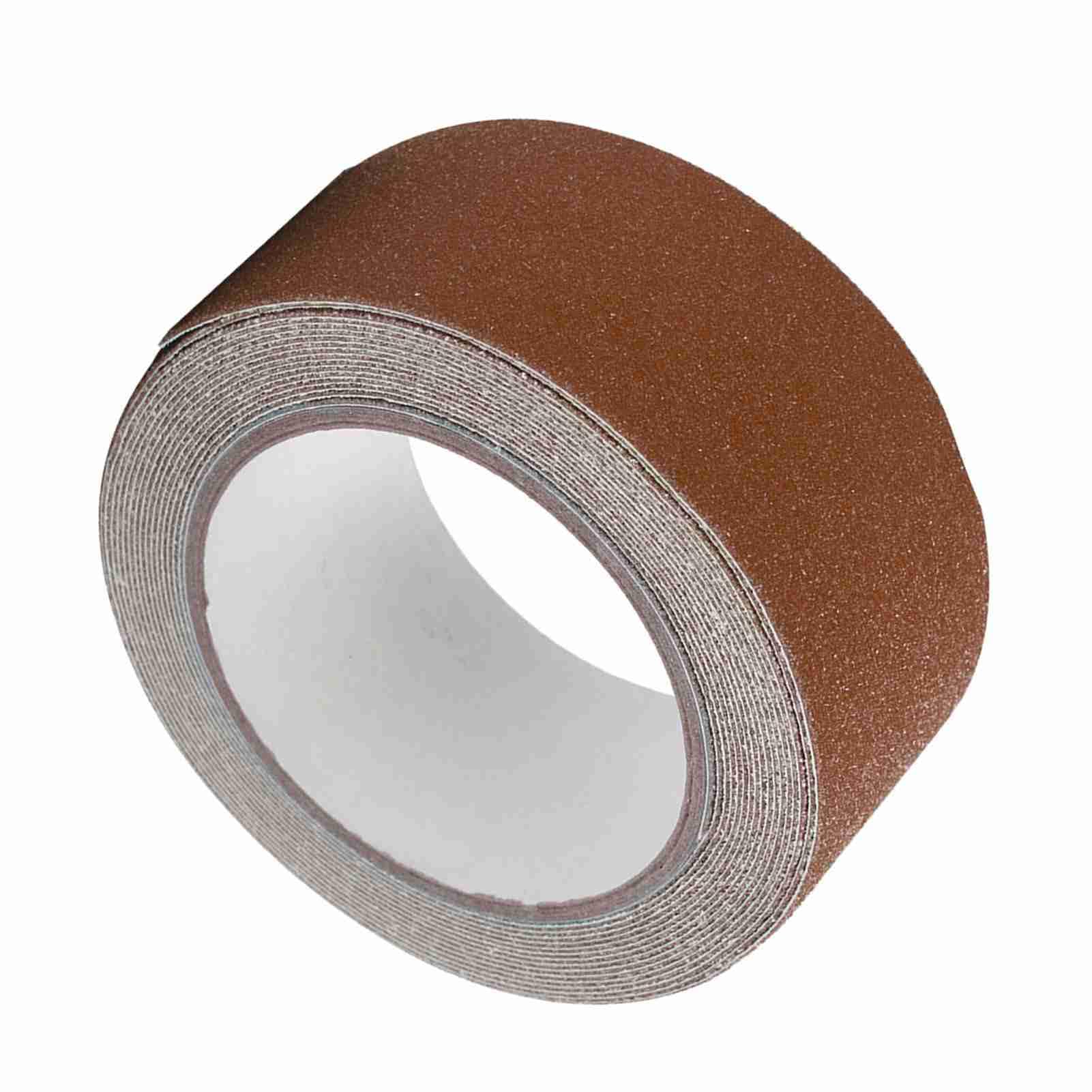 Cocoarm Cinta Antideslizante Cinta de Tracción Antideslizante de PVC 5 Cm X 5 M Peldaños de Agarre Adhesivo Colorido para Escaleras Piso Uso Interior y Exterior (Café)