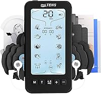 Vista 1 de Tens Unit - Estimulador muscular EMS 24 modos de masaje, terapia de alivio del dolor, máquina TENS de doble canal, masajeador de pulso, intensidad