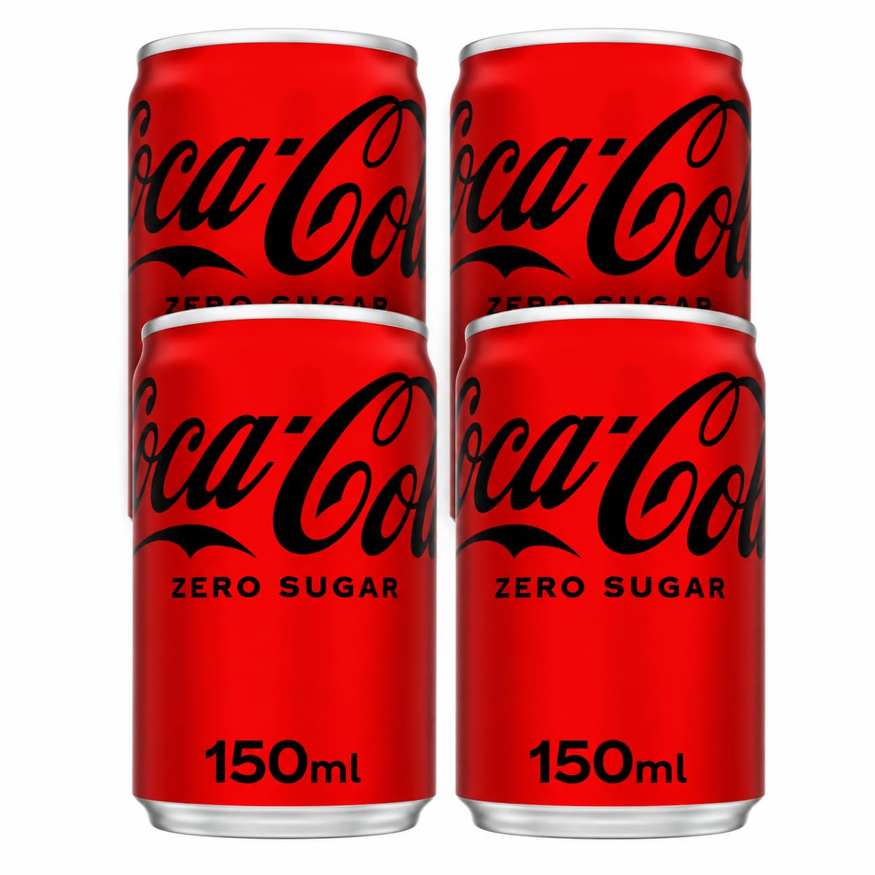 Coca-Cola Zero Sugar Soft Drink, 150ml, Pack of 4 | Zero Sugar, Zero Calories, Mini Can Size, Carbonated Drink-picture-42