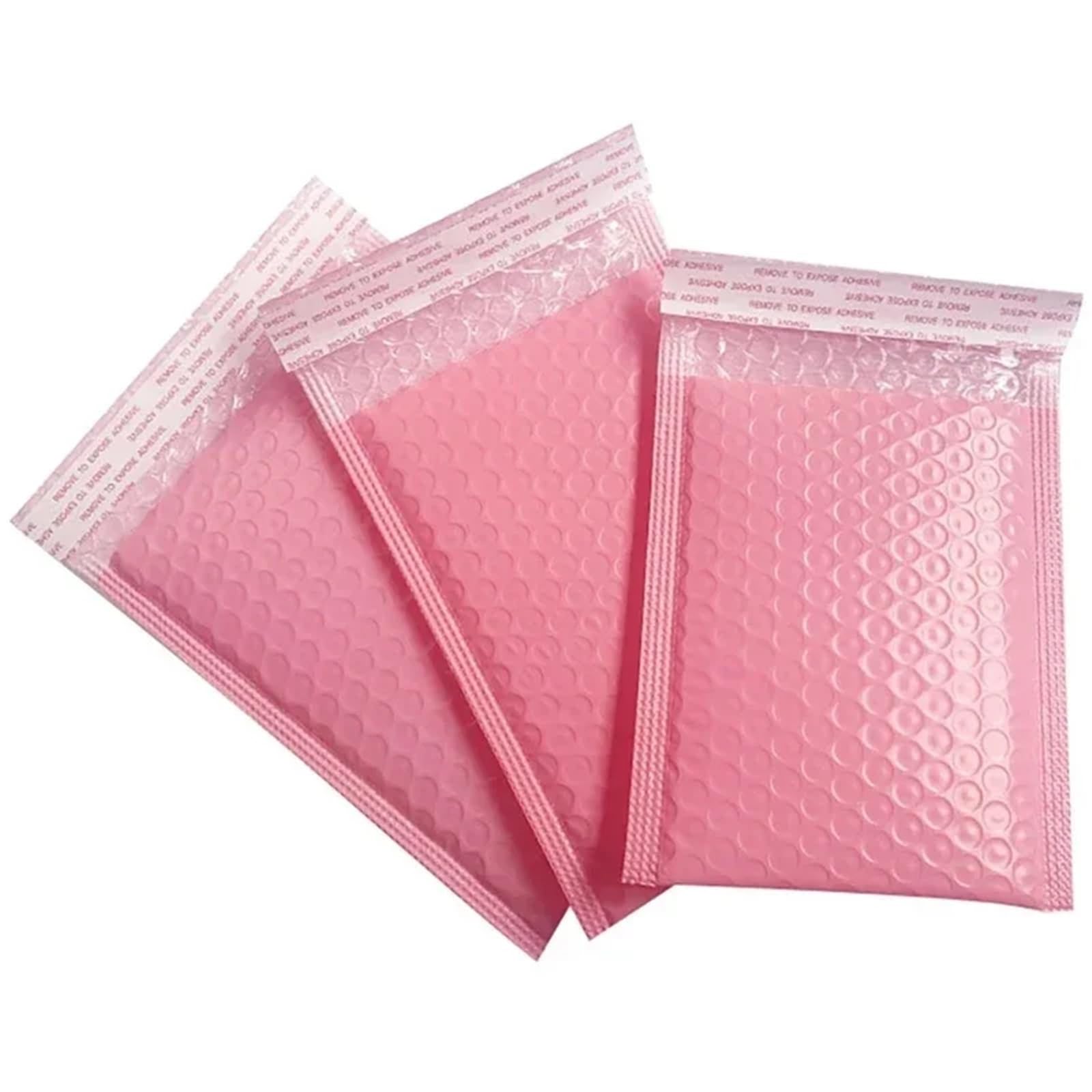 piccola borsa per la spedizione Buste imbottite rosa con bolle d'aria in polietilene for imballaggio autosigillante(18x23cm-50pcs)
