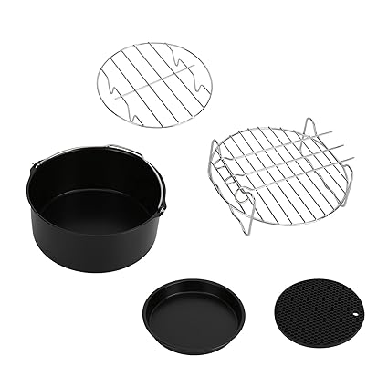 Generic Air Fryer Cooking Accessories, Food Grade Professional Practical Air Fryer Accessories for Electric Fryer for 7 inch Fryer'