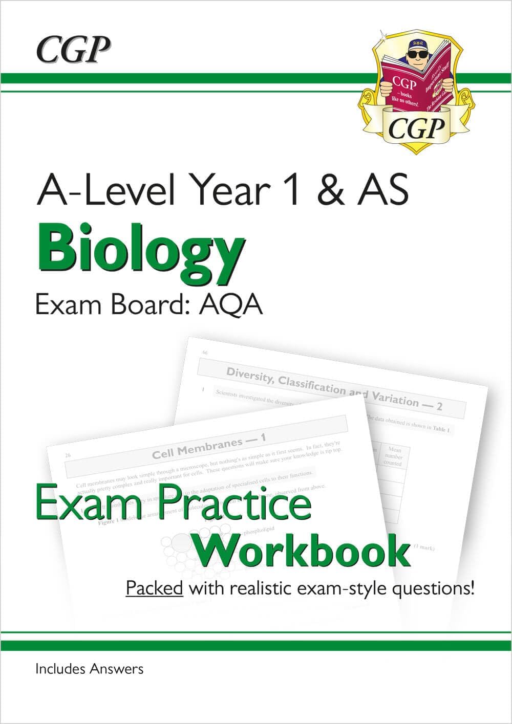A-Level Biology: AQA Year 1 & AS Exam Practice Workbook - includes Answers: for the 2026 and 2027 exams (CGP AQA A-Level Biology)