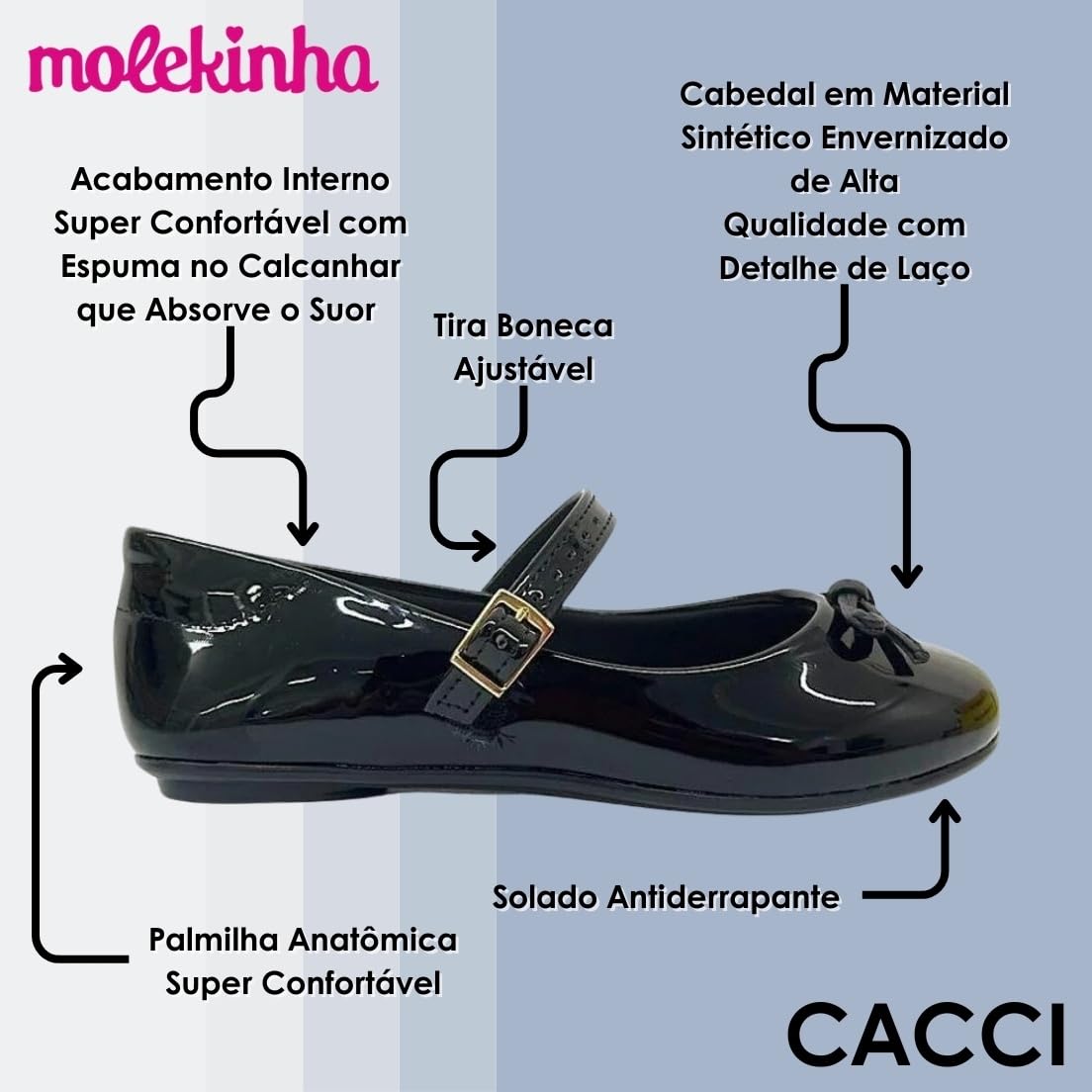 Sapatinho Infantil Festa Molekinha Menina Verniz 2083.1131 em promoção! Veja a oferta e mais achadinhos de Sapatos Infantis 3 Hoje é o melhor dia para comprar Sapatinho Infantil Festa Molekinha Menina Verniz 2083.1131 com aquele preço maroto! Promoção! Aproveite a oferta! 3