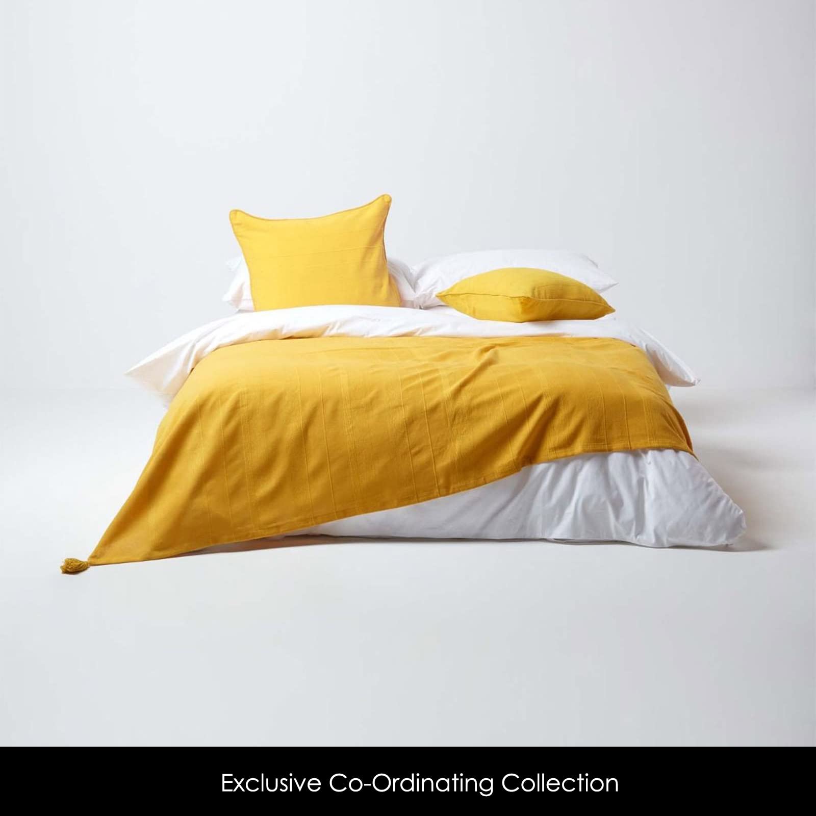 Homescapes - Tenda Rajput in cotone, colore: giallo manta 2,54 x 3,56 m giallo