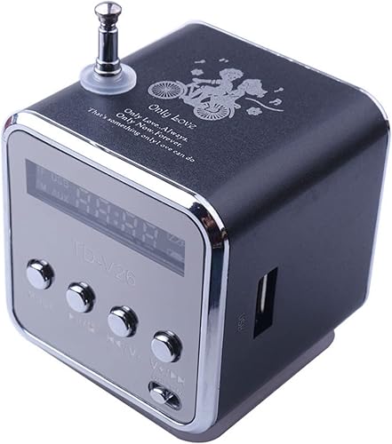 Mini altavoz Bluetooth, reproductor de música inalámbrico Etigood portátil, radio FM, estéreo digital, reproductor MP3, compatible con tarjeta