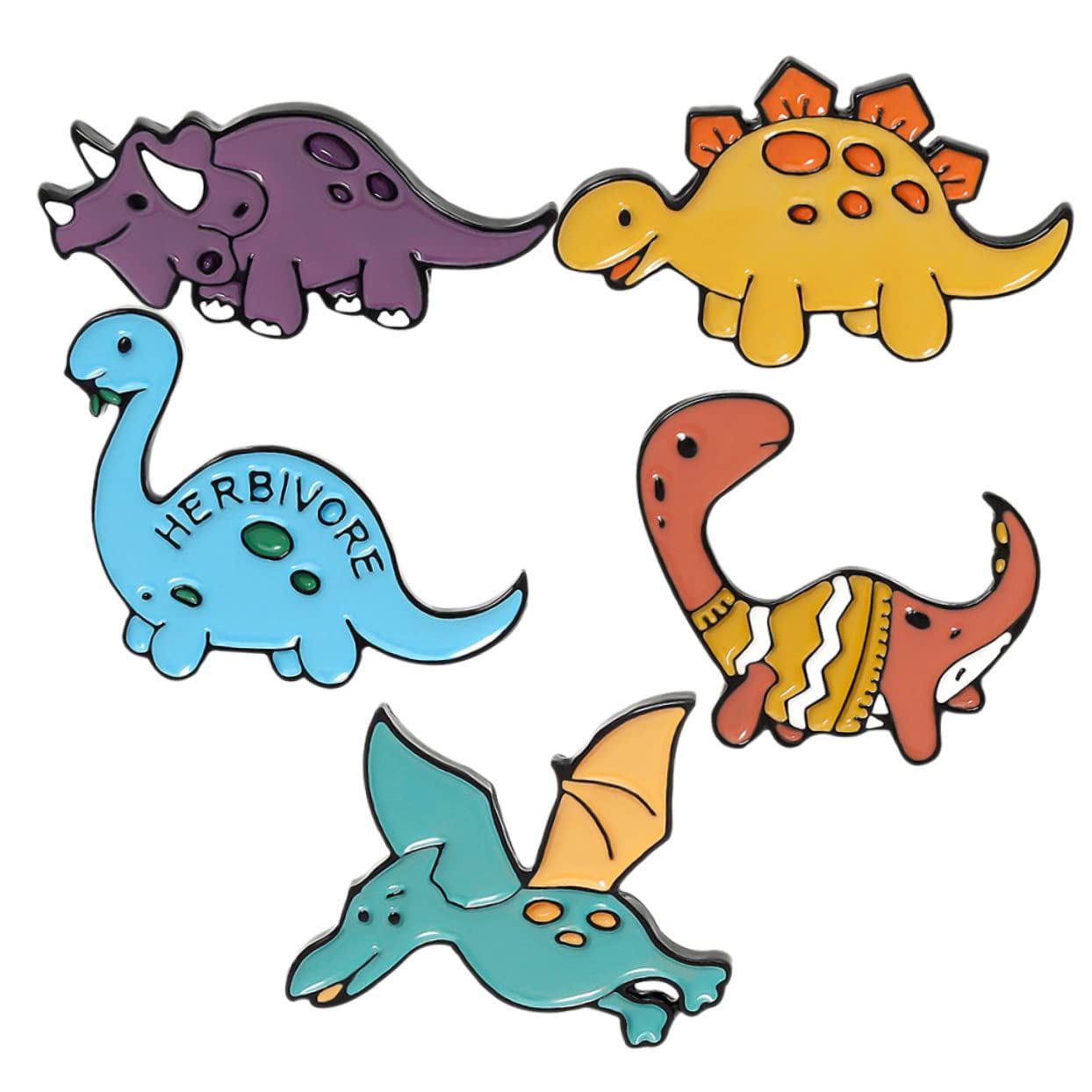 VALICLUD Kleine Dinosaurier-brosche Dinosaurier-anstecknadel Tier Anstecknadeln Für Rucksäcke Hutnadel Cartoon-rucksäcke Kragen Anstecknadel Für Hüte Rucksack-