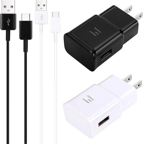 Cargador USB C, cargador rápido Samsung con cable USB tipo C de 6.6 pies para Samsung Galaxy S8S9S10S10 PlusS10ES20S20 PlusS21S21 UltraS22S22