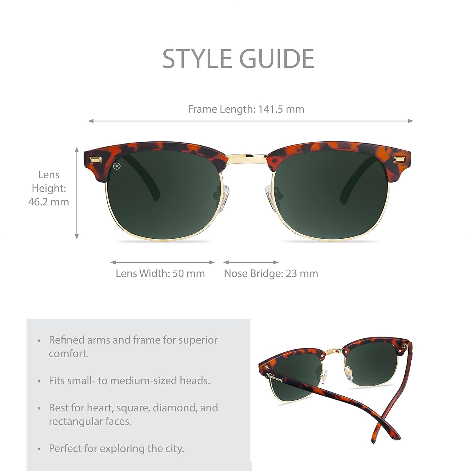 Knockaround Brooklines Polarized Sunglasses for Men & Women - Retro Sunglasses - UV400 Protection