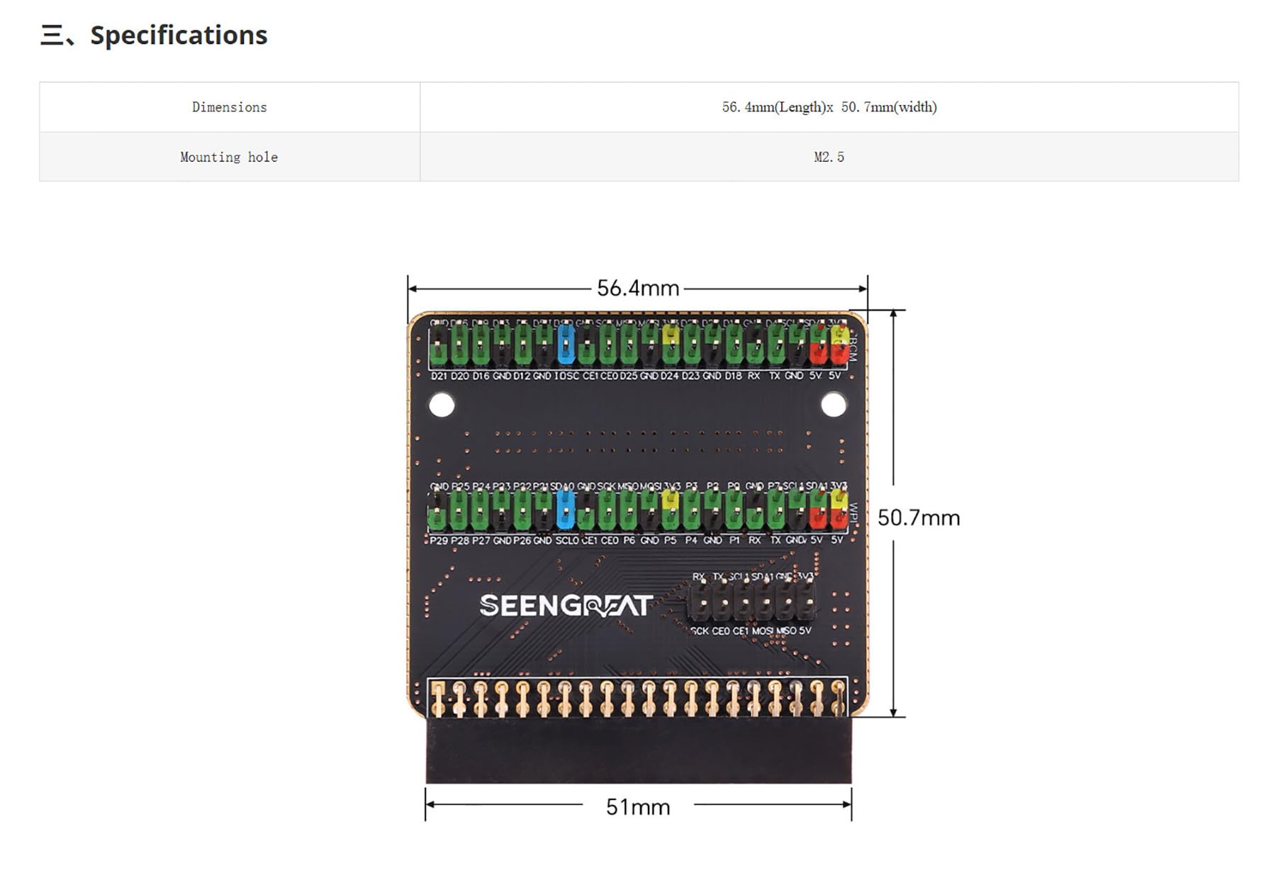 RPi PX00 Expansion B – 40-Pin GPIO Breakout Board Für Raspberry Pi X00, Mit Schraubkit