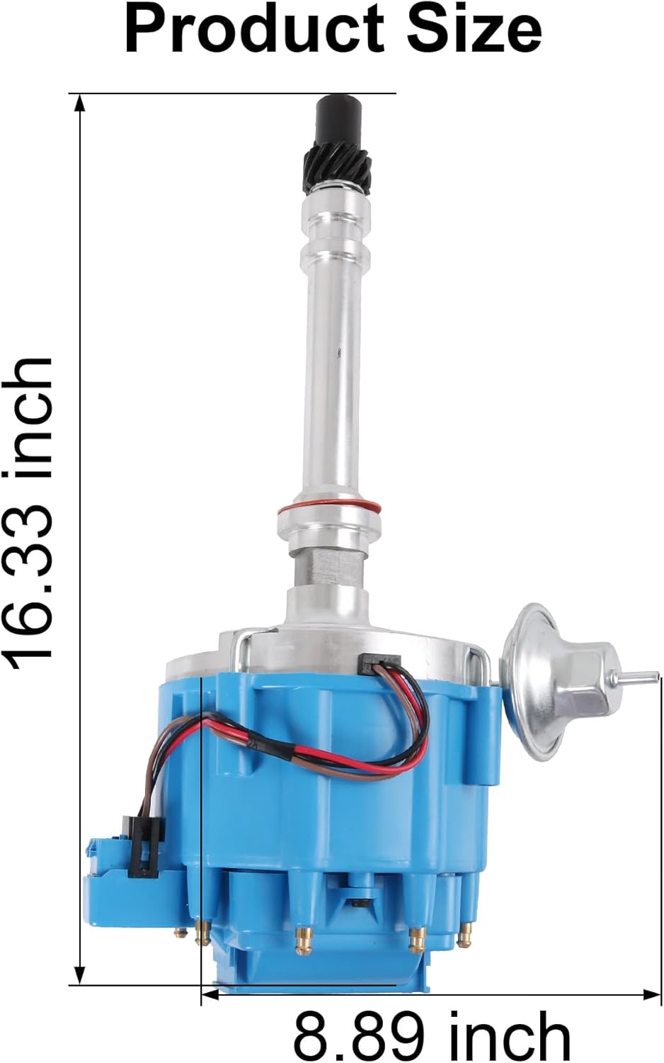 HEI Electronic Ignition Distributor 65K Coil Replacement For Chevy SBC BBC 305 350 454 5.0L 5.7L 7.4L 8.2L V8 Blue