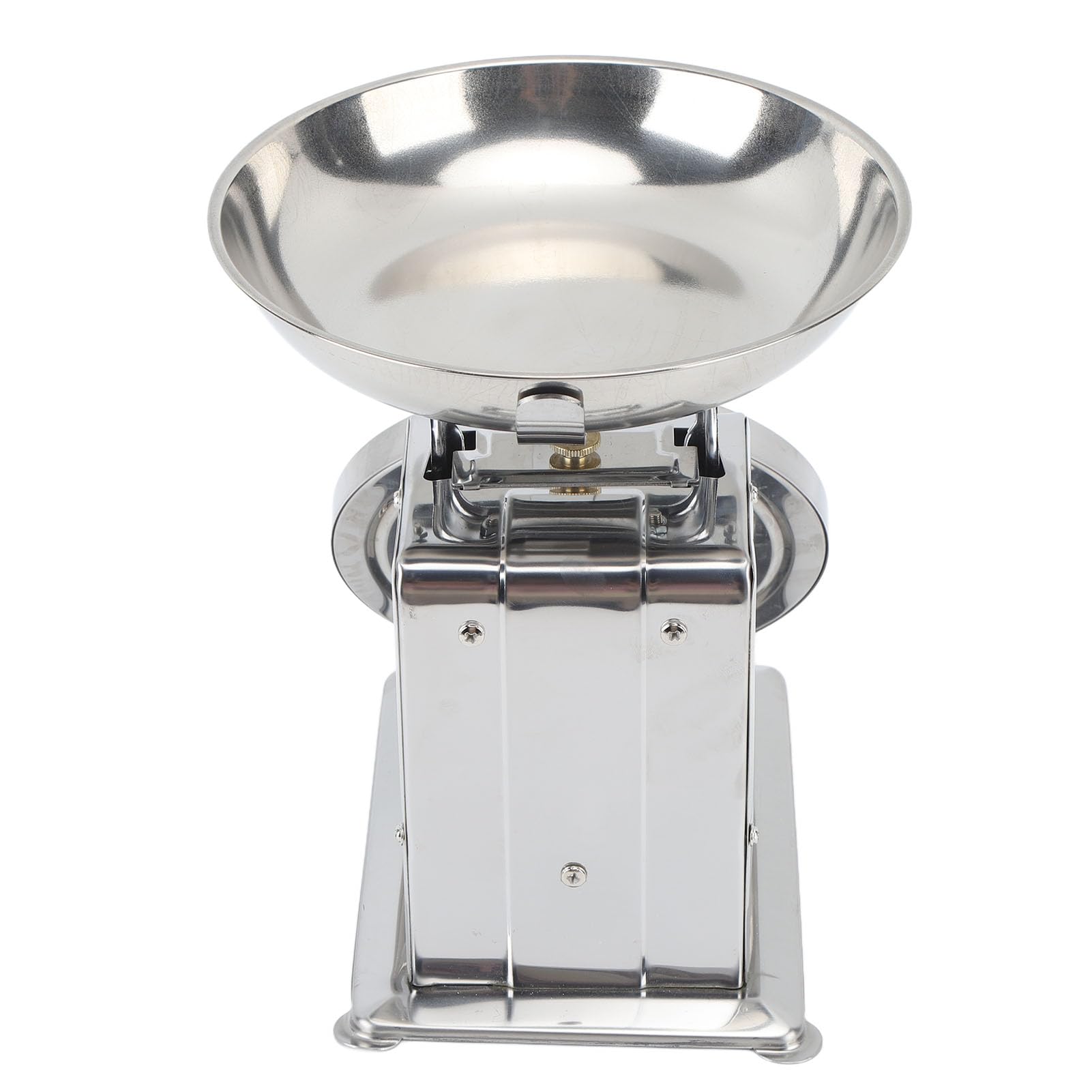 Fockety Bilancia da Cucina Meccanica, quadrante della Bilancia analogica in Acciaio Inox per Alimenti con Ciotola Rimovibile, 2KG o 4KG 2 Dimensioni, Bilancia per Il Peso degli Alimenti (2 kg)