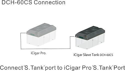 Miniatura 2 de Le Veil iCigar Pro - Sistema de humidificador electrónico de cigarros para gabinete humidor de madera (tanques dobles enlazados)