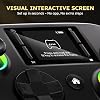 Interactive Screen Wireless Gaming Controller Compatible with PC/PS4/Switch/Android/iOS 4 Programmable Buttons Turbo 6-axis Gyro Dual Vibration RGB Lighting Share Screenshot 1000mAh Wake-up