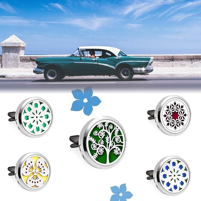 Difusor de Aromas para Auto Clip Ventilador, 4 Unidades con 48 Almohadillas miniatura 6