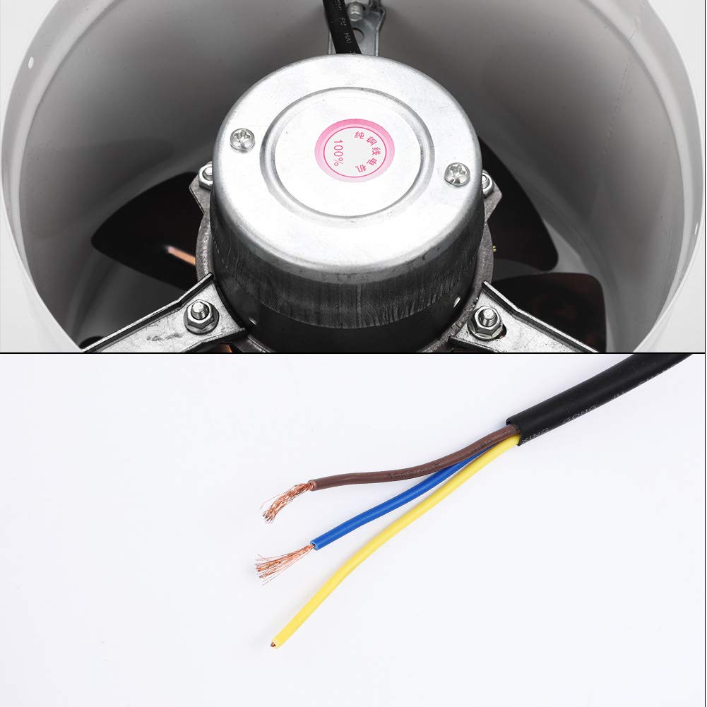 7” 50W 220V Montaggio a Parete Ventilatori di Scarico Ventola di Aerazione Ventola Ventilazione Interna Dispositivo Scarico Soffiante Silenzioso per Casa Bagno Cucina Box Auto Condotto Dell'aria