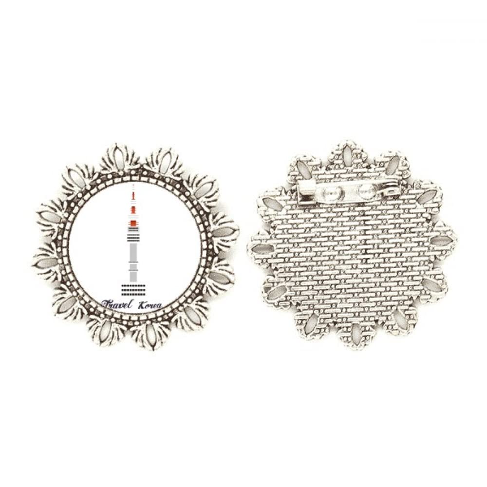 Broche de plata flor de Seúl mediano Joyería coreana coleccionable 4
