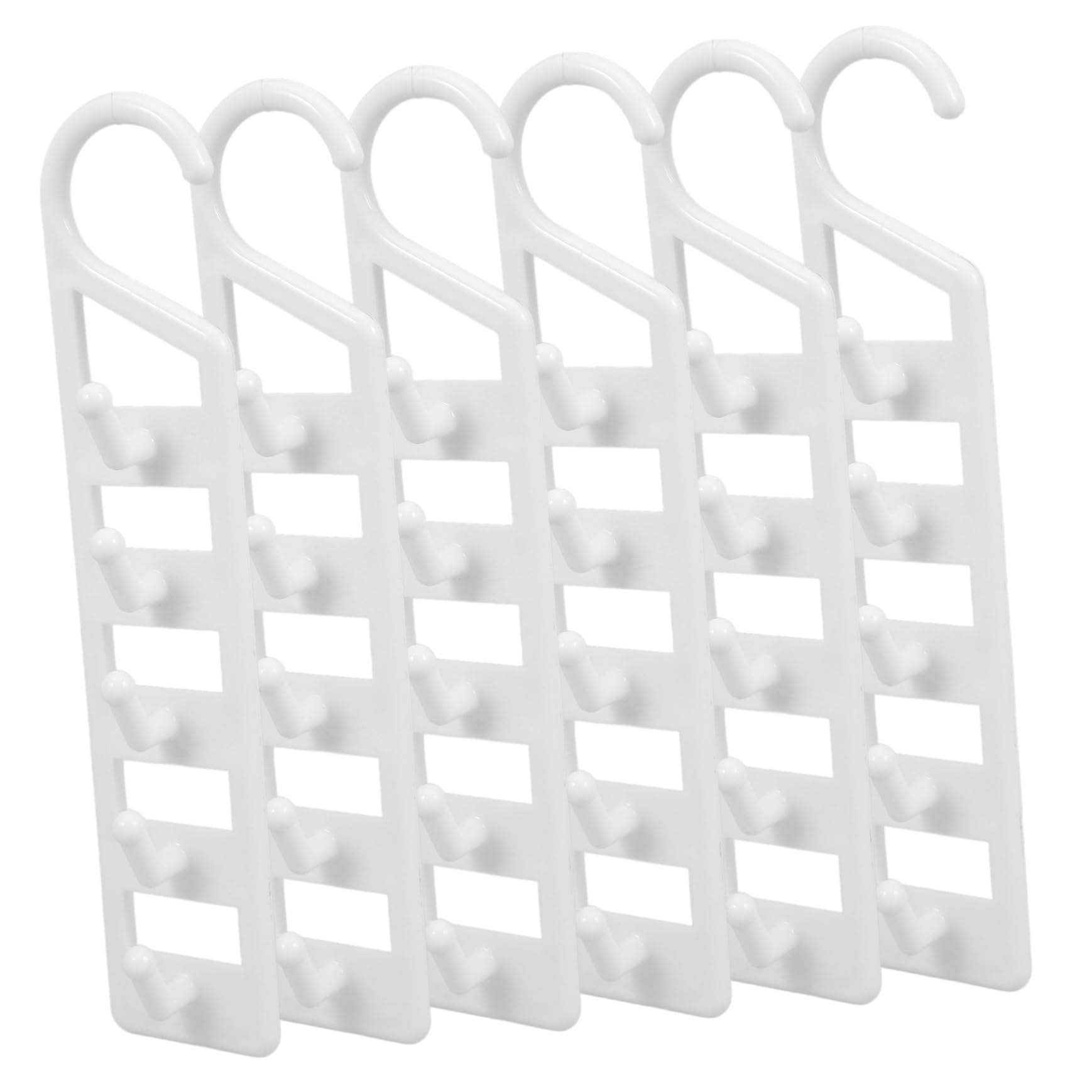 TIDTALEO 6Pcs Space Saving Multi Hangers for Closet Organizers Heavy Duty Plastic Hangers for Jeans Pants Shirts Versatile Dorm Storage Stylish Design